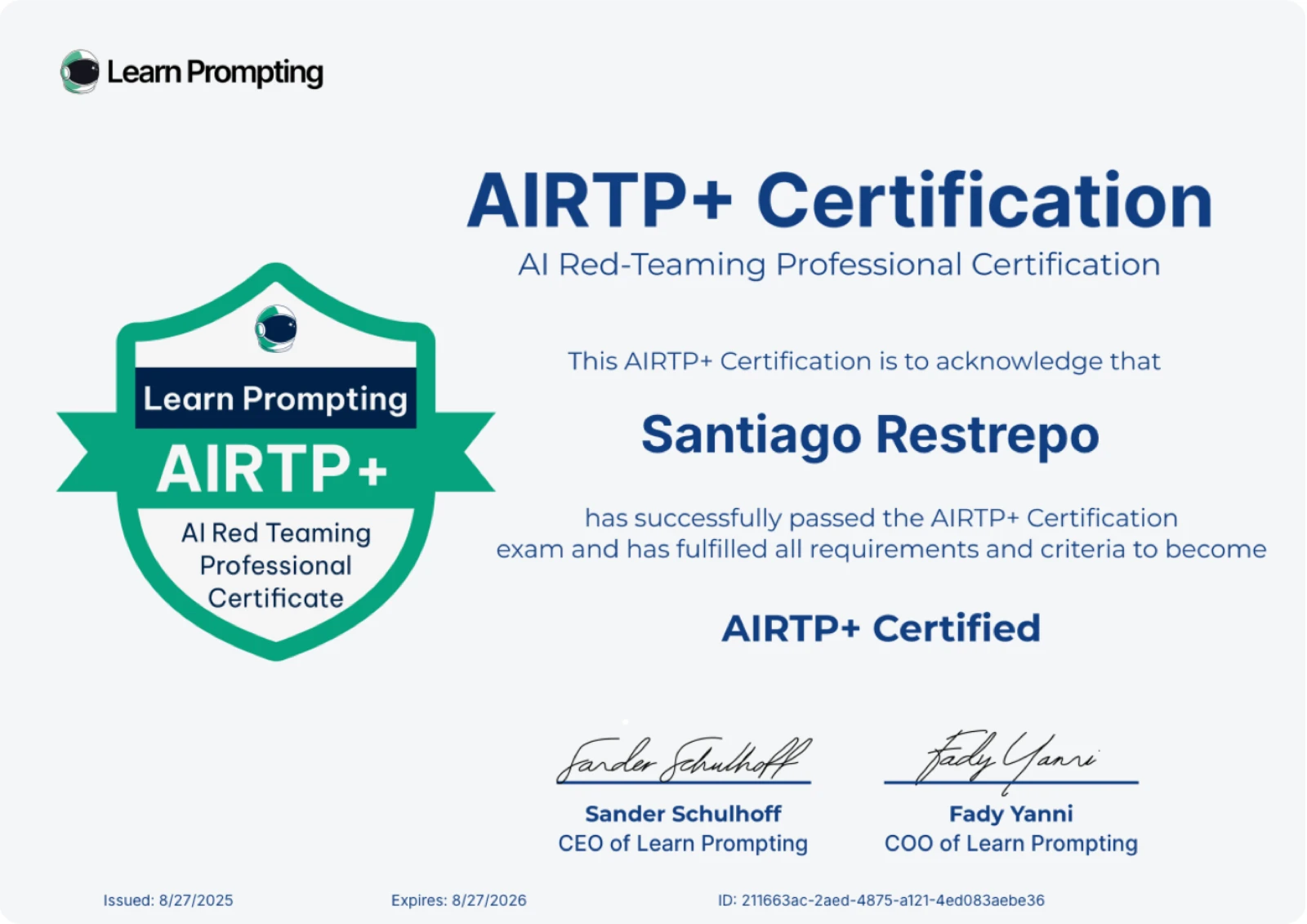 AIRTP+ Certification